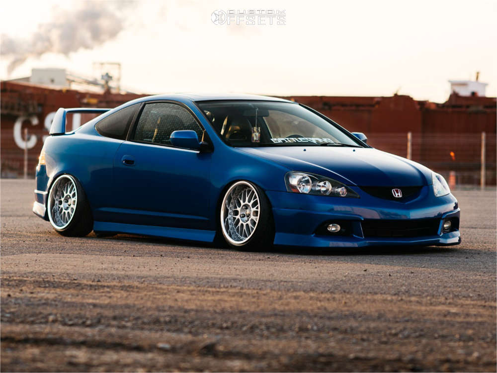 2006 Acura RSX with 17x9.5 -7 Work VS XX and 205/40R17 Nankang NS-20 and  Air Suspension | Custom Offsets
