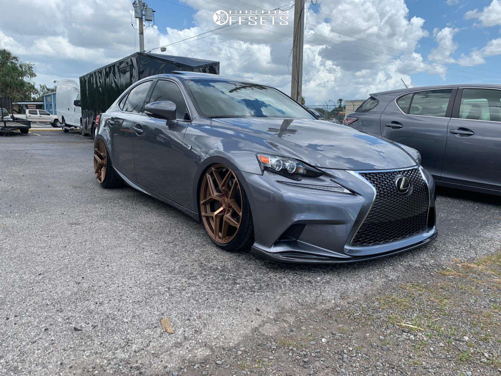 2015 Lexus IS350 with 20x8.5 30 STR 908 and 225/35R20 Lexani Lx-twenty and  Air Suspension | Custom Offsets