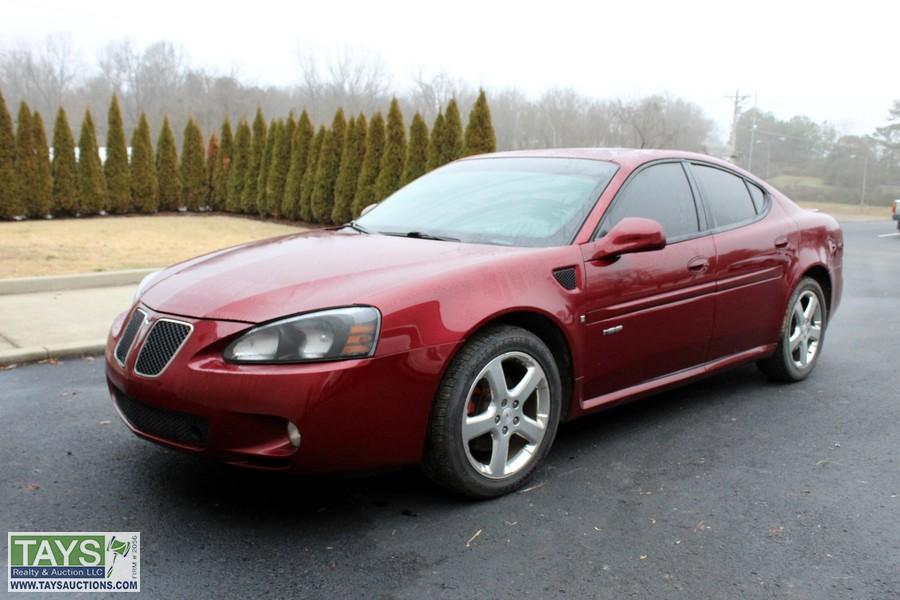 Tays Realty & Auction - Auction: ABSOLUTE ONLINE VEHICLE AUCTION ITEM: 2008  Pontiac Grand Prix GXP Sedan (Last Year of the Grand Prix, Soon to be Very  Collectable)