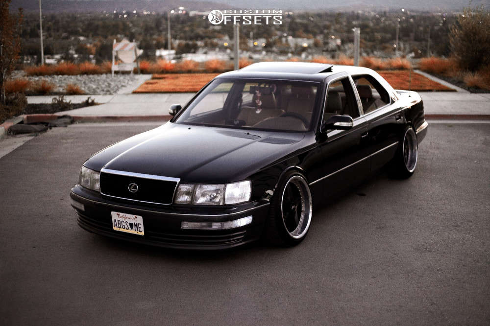 1992 Lexus LS400 with 18x9 10 Work Equip E05 and 225/40R18 Nankang NS-25  and Coilovers | Custom Offsets