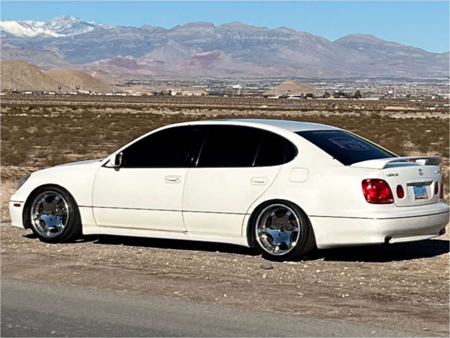 2003 Lexus GS430 with 18x9.5 40 Weds Bazreia and 225/35R18 Pirelli P-zero  and Coilovers | Custom Offsets