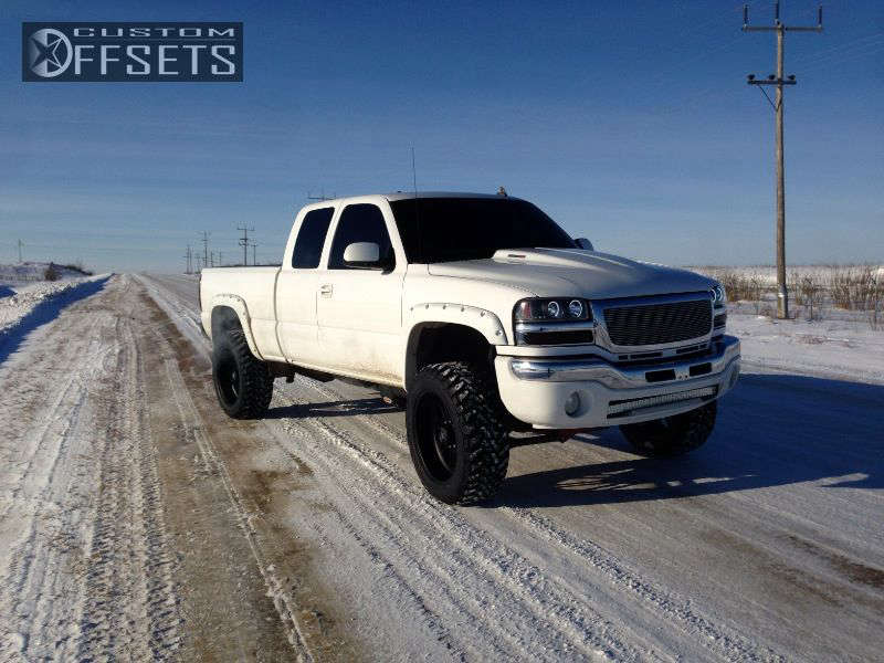 2007 GMC Sierra 2500 HD with 22x10 -25 American Force Rebel SS and  35/12.5R22 Toyo Tires Open Country M/T and Suspension Lift 4" | Custom  Offsets