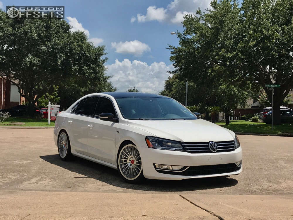 2015 Volkswagen Passat with 19x8.5 45 Rotiform Ind-t and 255/35R19  Continental ExtremeContact DWS06 PLUS and Coilovers | Custom Offsets