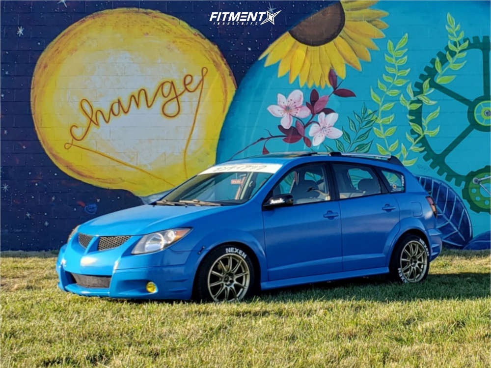 2003 Pontiac Vibe Base with 17x7.5 Rota Gr-a and Nexen 215x45 on Lowering  Springs | 792128 | Fitment Industries