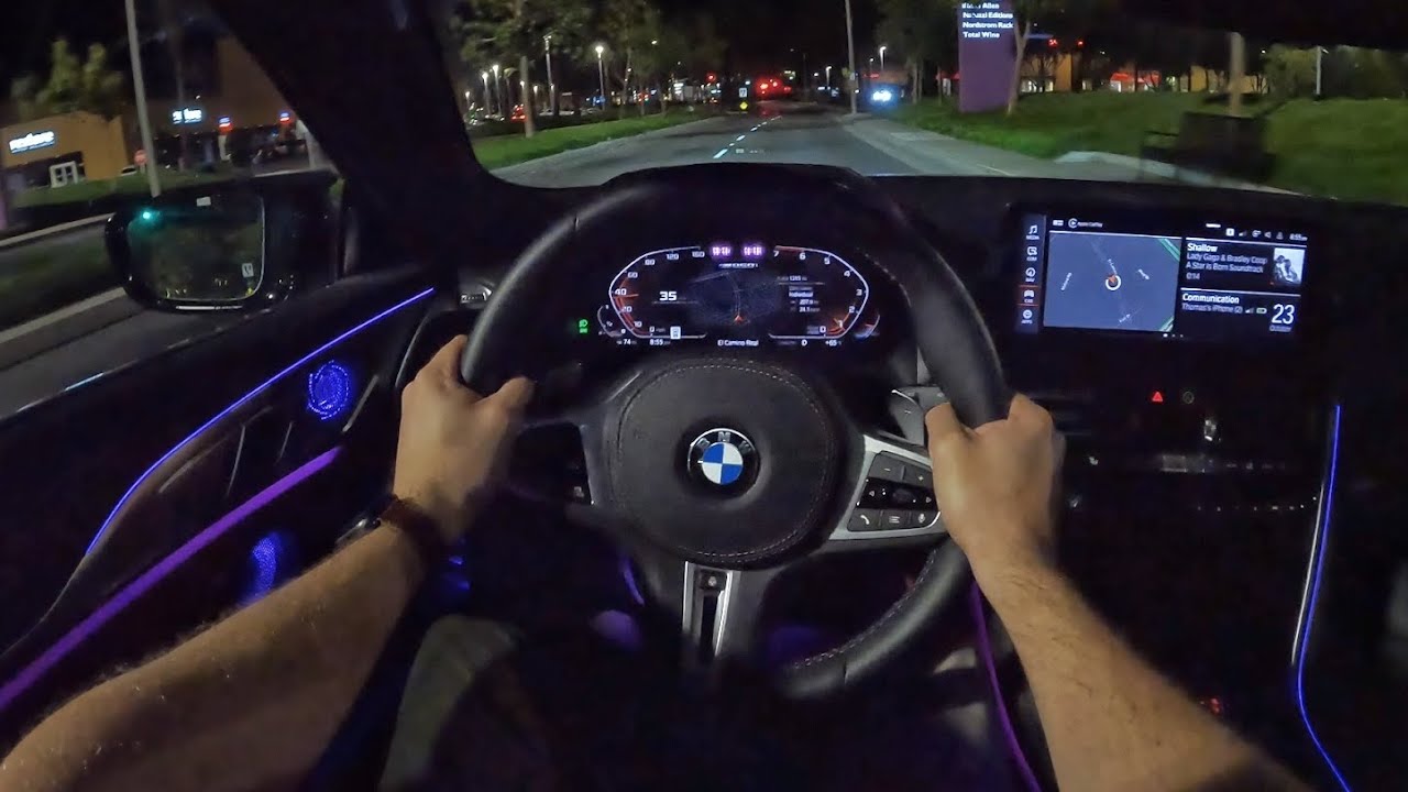 2023 BMW M850i Gran Coupe POV Night Drive (3D Audio)(ASMR) - YouTube