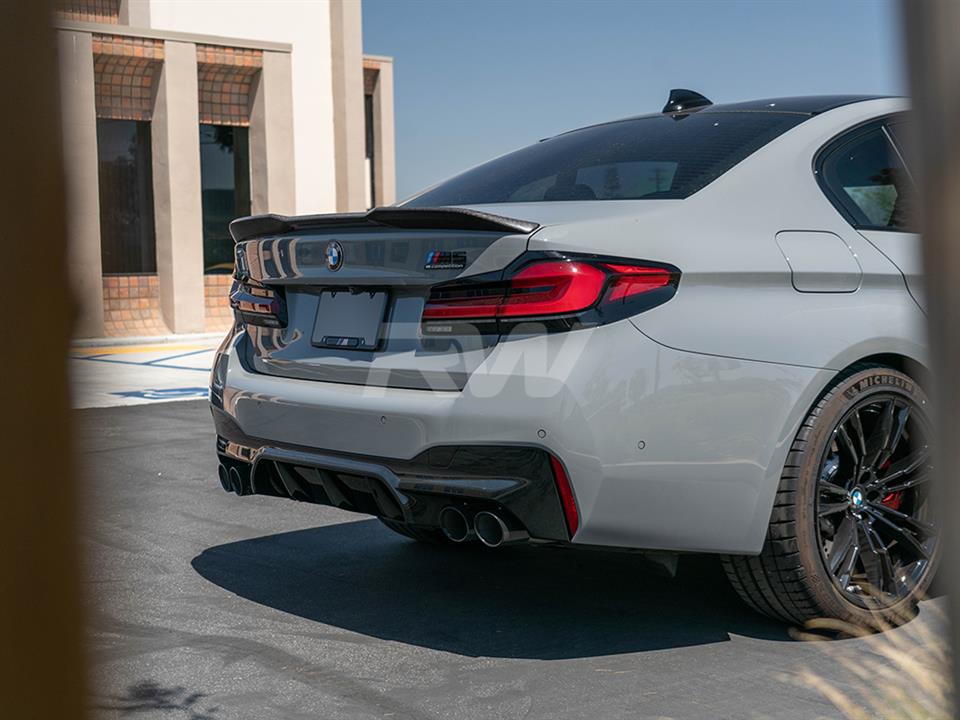 RW Carbon 2018-2022 BMW 530i/540i/M550i/M5 (G30/F90) Performance Style  Carbon Fiber Trunk Spoiler - German Muscle