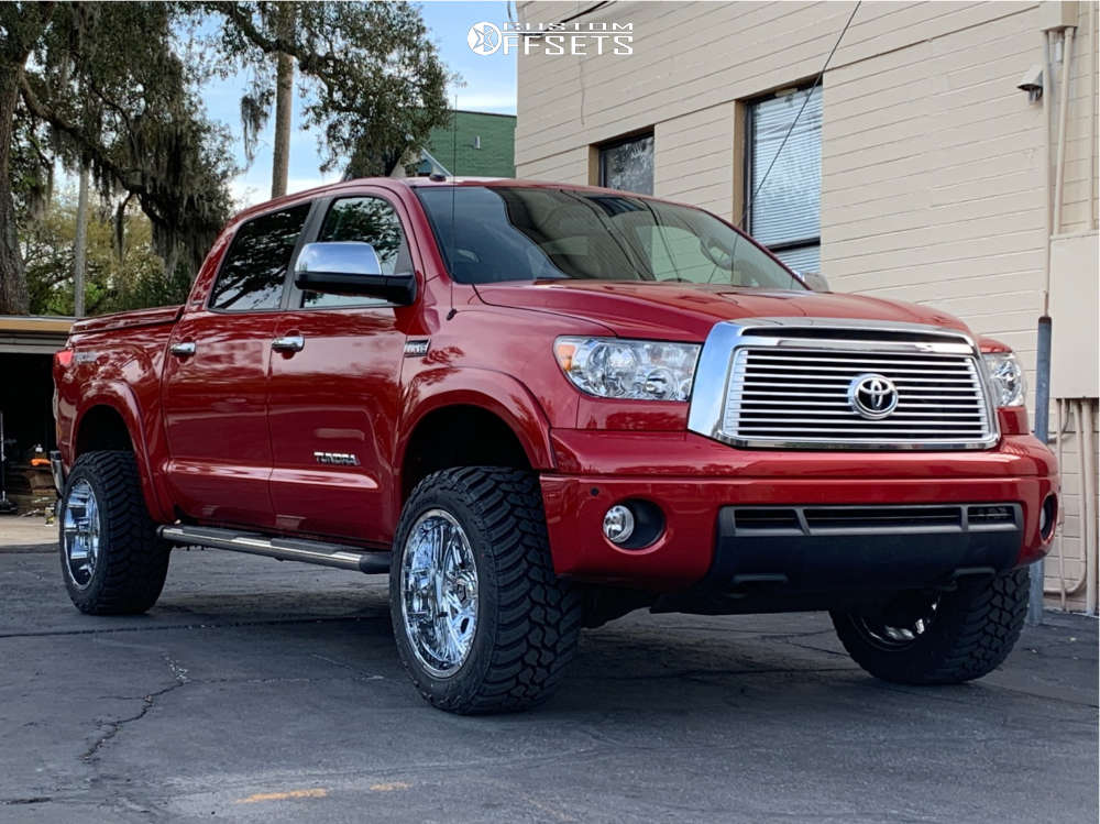 2012 Toyota Tundra with 20x12 -44 TIS 544C and 33/12.5R20 AMP Mud Terrain  Attack Mt A and Leveling Kit | Custom Offsets