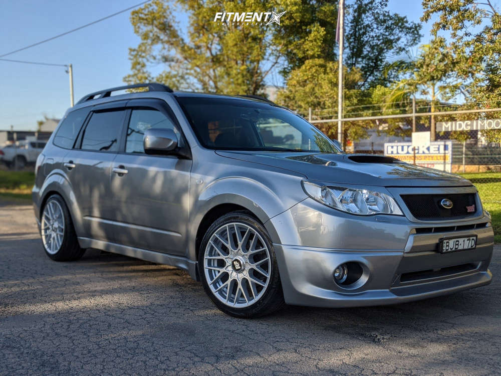 2009 Subaru Forester XT Limited with 18x8.5 Rotiform Rse and Bridgestone  235x40 on Coilovers | 1067279 | Fitment Industries