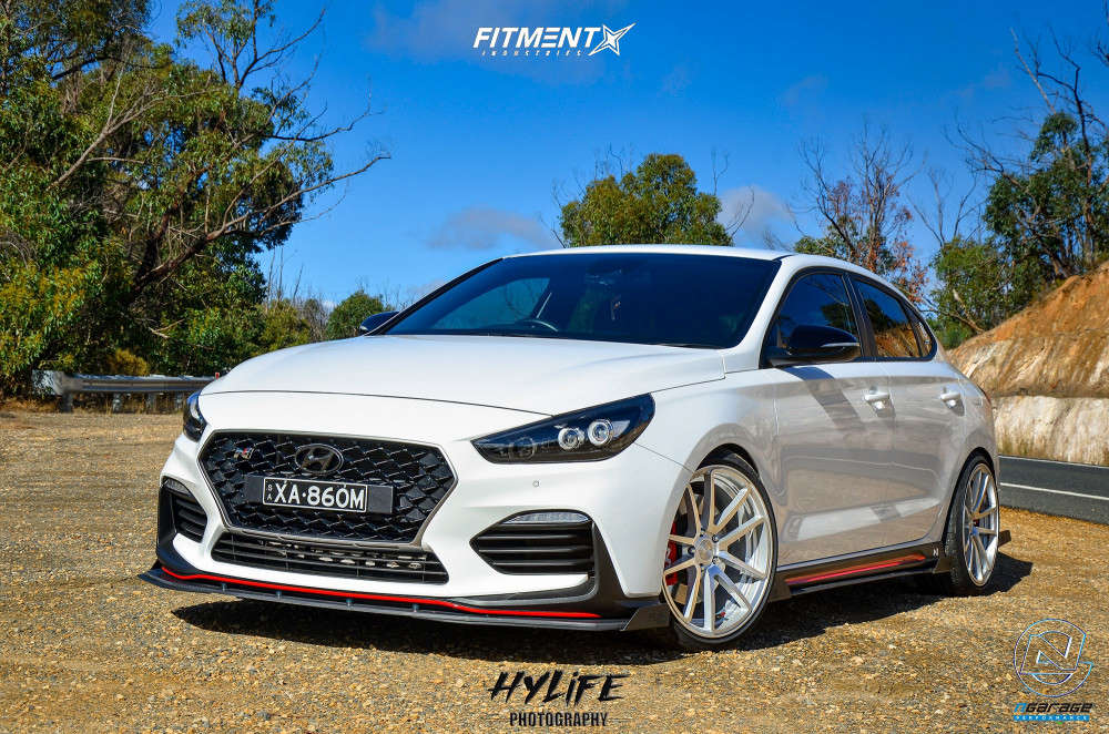 2018 Hyundai Elantra GT Sport Ultimate with 19x8.5 Rotiform Spf and Pirelli  235x35 on Lowering Springs | 1191765 | Fitment Industries