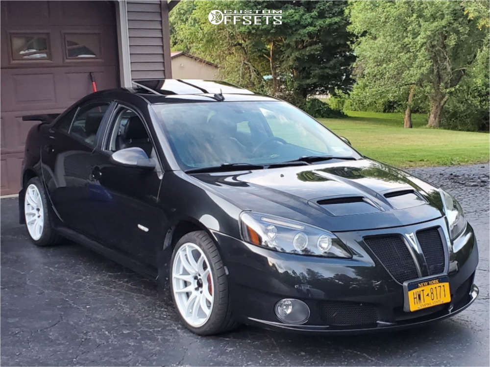 2008 Pontiac G6 with 18x8.5 35 Vors Tr4 and 245/35R18 Federal Evolution  St-1 and Stock | Custom Offsets