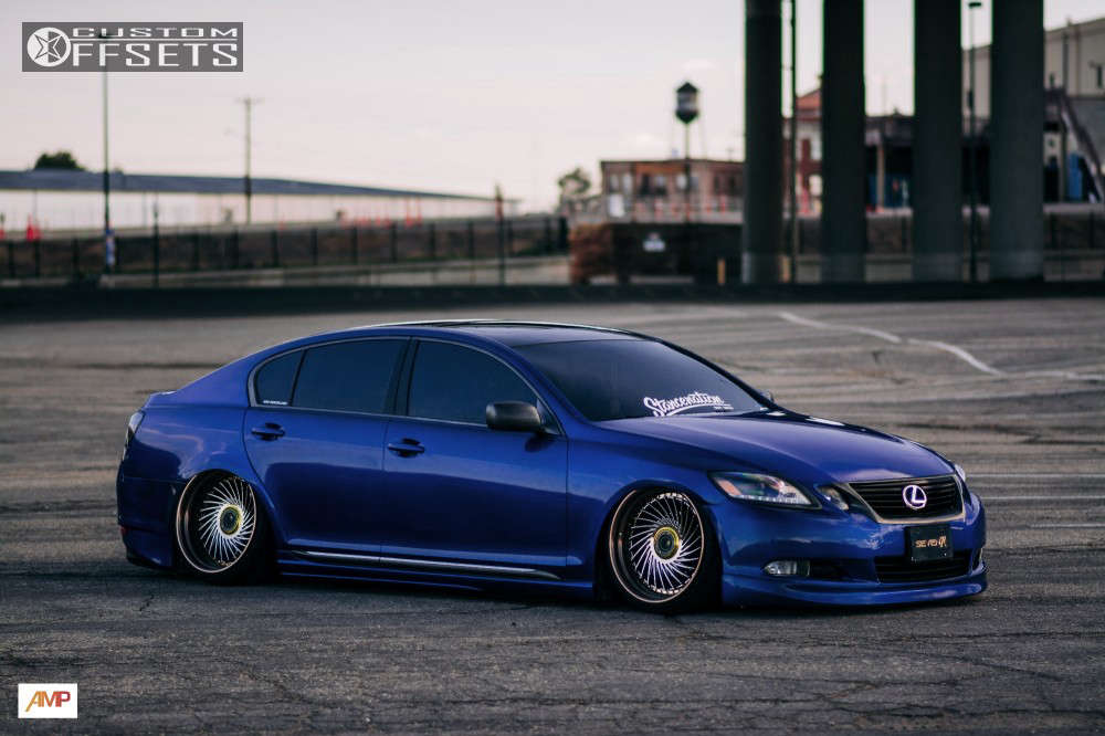 2007 Lexus GS350 with 20x10 5 SevenK Superfin 3PC and 225/35R20 Federal  Formoza Fd2 and Air Suspension | Custom Offsets