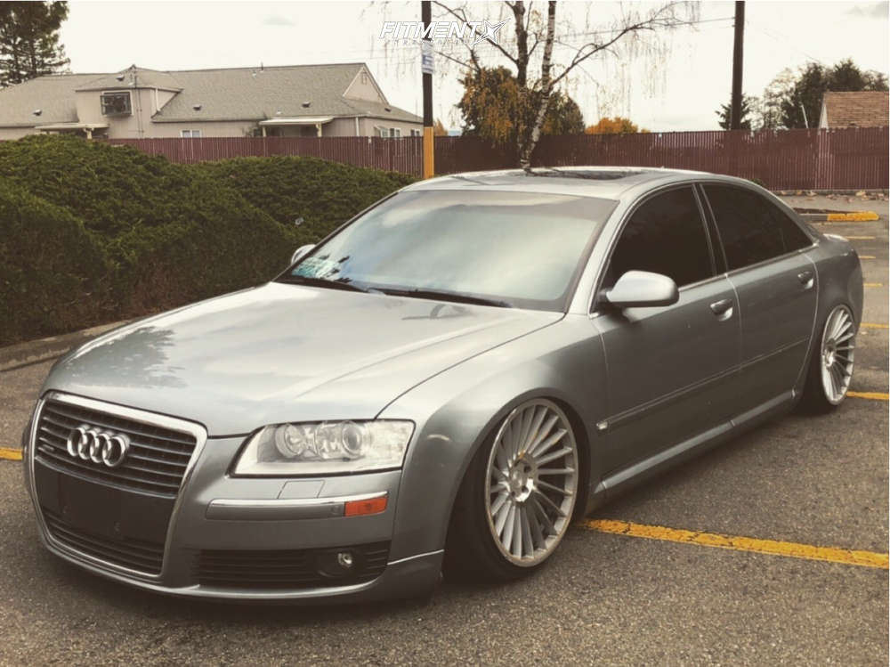 2007 Audi A8 Quattro Base with 20x10.5 Rotiform Ind-t and Nankang 235x35 on  Air Suspension | 518292 | Fitment Industries