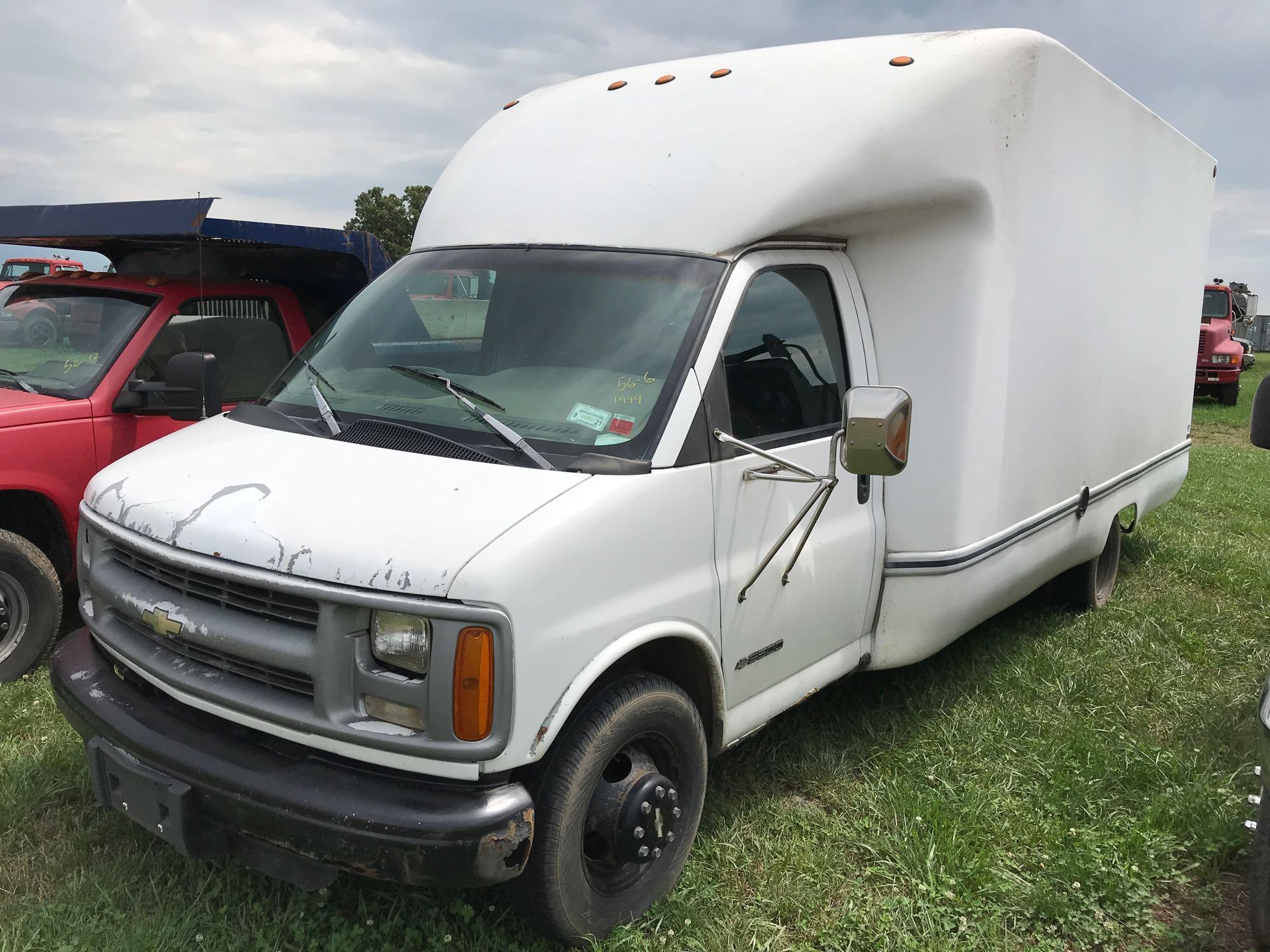 1999 Chevy Express 3500 high top van, auto, g... | EFD Auction 2020 - Heavy  Trucks and Trailers and vehicles - Ring 2 | RTI Auctions