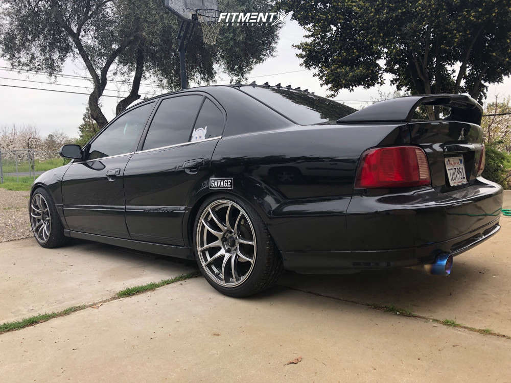 2003 Mitsubishi Galant GTZ with 18x8.5 Vors Tr4 and Goodyear 225x40 on  Coilovers | 997776 | Fitment Industries