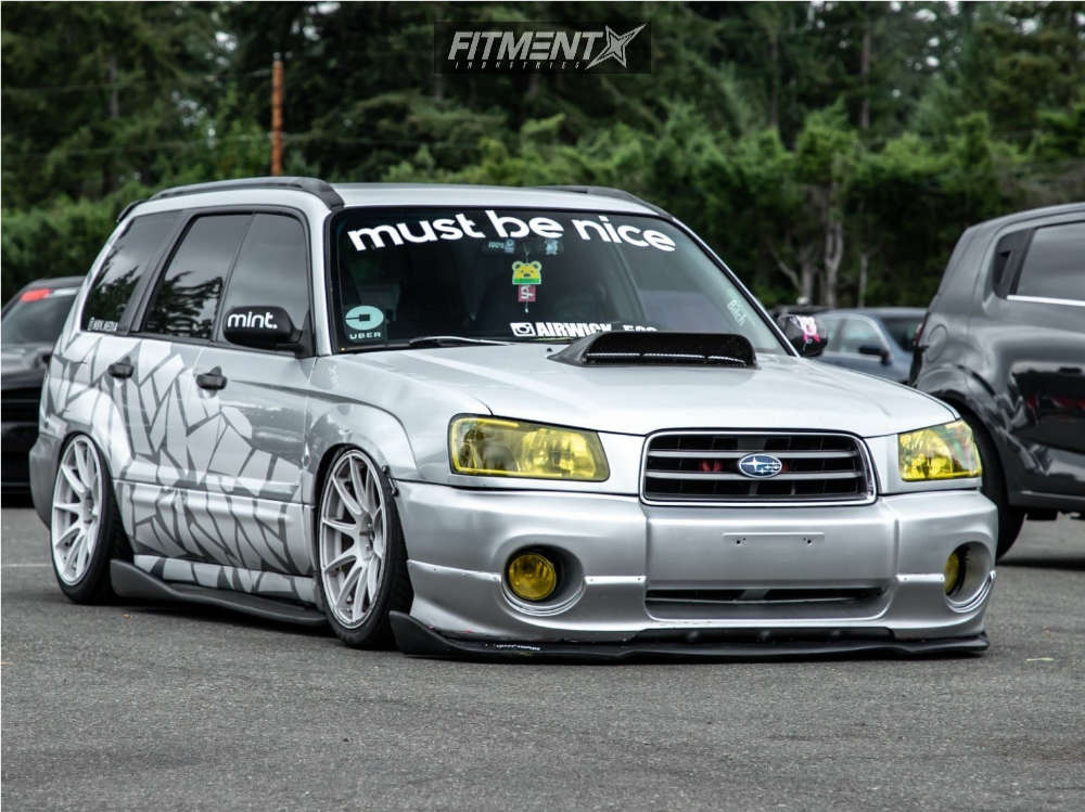 2003 Subaru Forester X with 18x9.5 ESR Sr08 and Federal 225x40 on Air  Suspension | 492862 | Fitment Industries