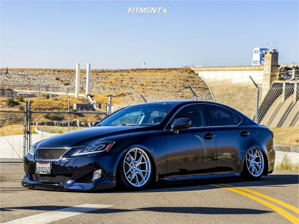 2008 Lexus IS250 4dr Sedan (2.5L 6cyl 6A) with 18x9 ESR Rf2 and Toyo Tires  225x40 on Air Suspension | 832581 | Fitment Industries