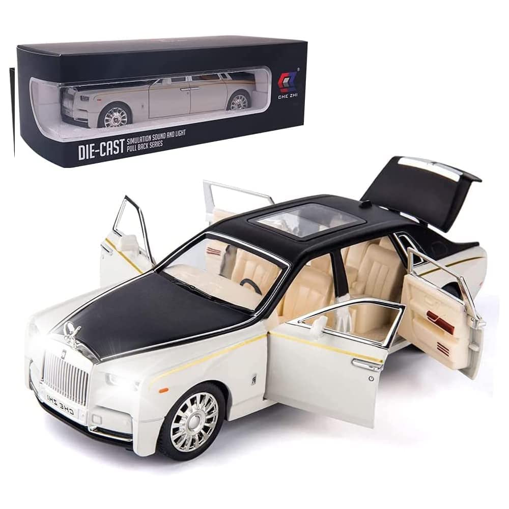 Amazon.com: EROCK Exquisite car Model 1/24 Rolls-Royce Phantom Model  Car,Zinc Alloy Pull Back Toy car with Sound and Light for Kids Boy Girl  Gift. (White) : Toys & Games
