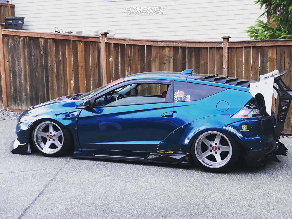 2011 Honda CR-Z Base with 17x10.5 Work Equip E05 and Federal 215x40 on Air  Suspension | 732245 | Fitment Industries