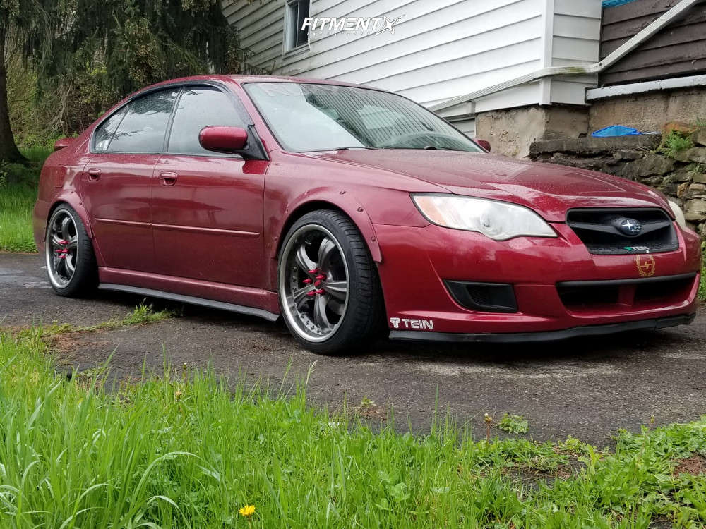 2009 Subaru Legacy 2.5i Special Edition with 18x8 Mille Miglia Revenge Ii  and Cosmo 215x40 on Coilovers | 686044 | Fitment Industries