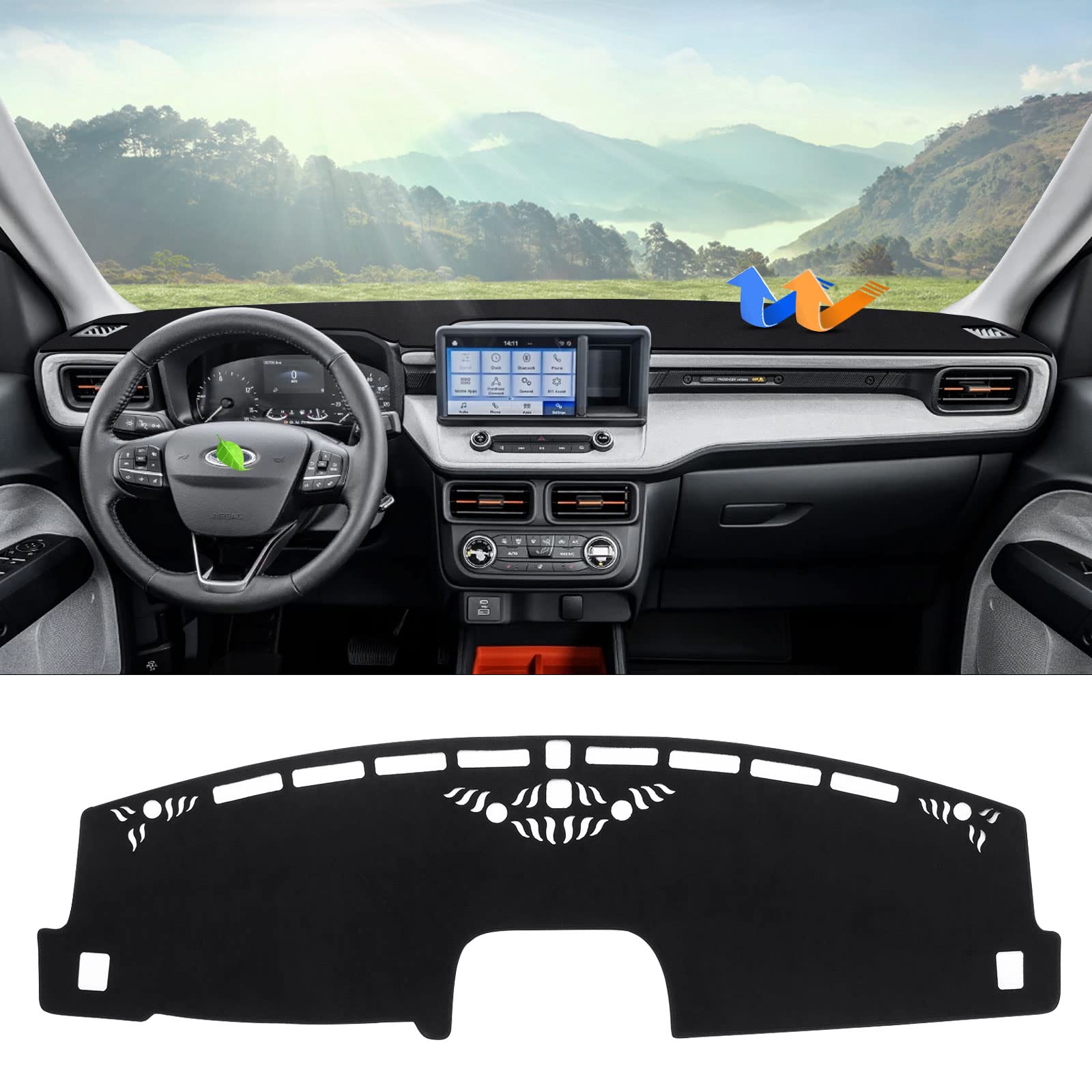 Amazon.com: Autorder Custom Fit for Dash Cover Mat for Ford Maverick 2022  2023 Accessories Suede Dashboard Mat Non-Slip Carpet Sunshade Glare UV Rays  Protector : Automotive