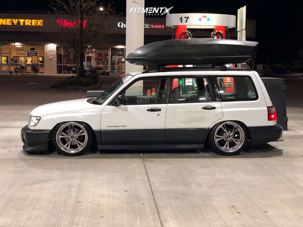 2001 Subaru Forester L with 18x10 Weds Cerberus 2 and Federal 225x40 on Air  Suspension | 1167718 | Fitment Industries