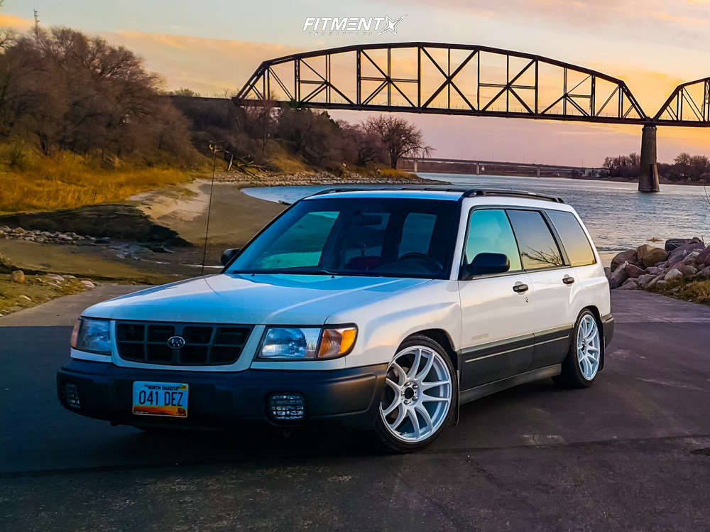 1999 Subaru Forester Base with 18x8.5 Vors Tr4 and Milestar 225x40 on  Coilovers | 1967789 | Fitment Industries
