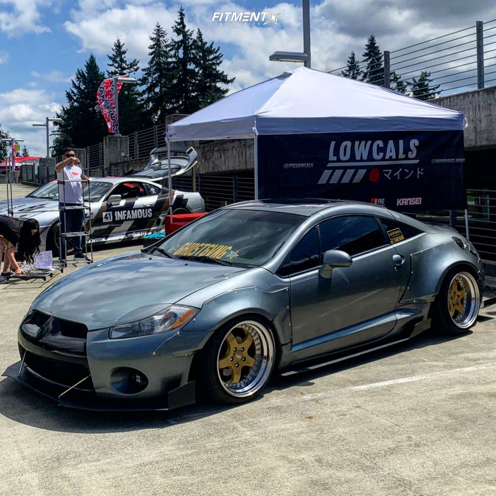 2007 Mitsubishi Eclipse GT with 18x11 Work Equip Anhelo and Pirelli 225x40  on Coilovers | 757152 | Fitment Industries