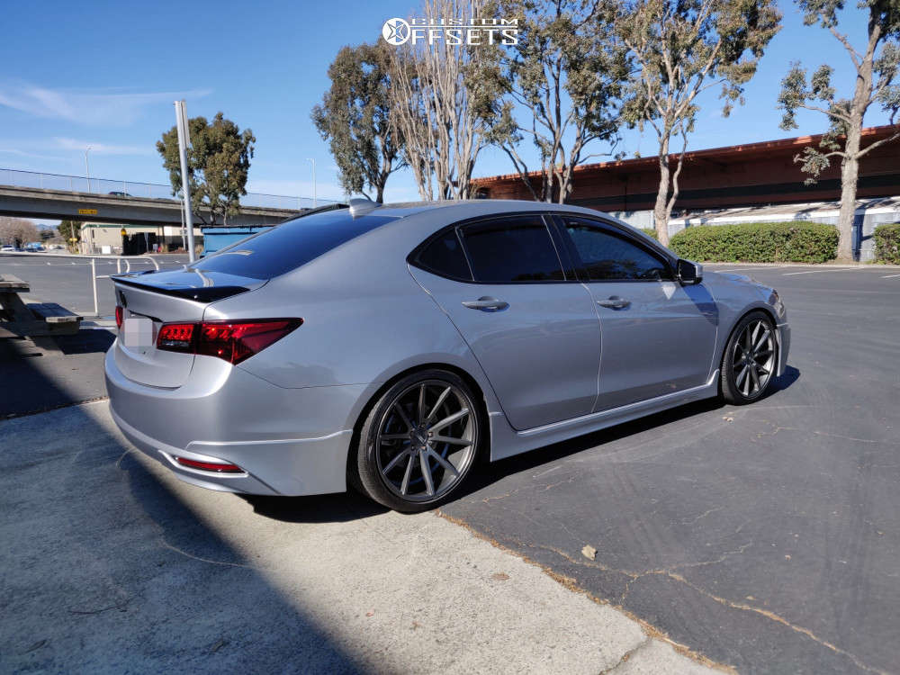 2016 Acura TLX with 20x9 38 Vossen Vfs1 and 245/35R20 Toyo Tires Extensa Hp  and Coilovers | Custom Offsets
