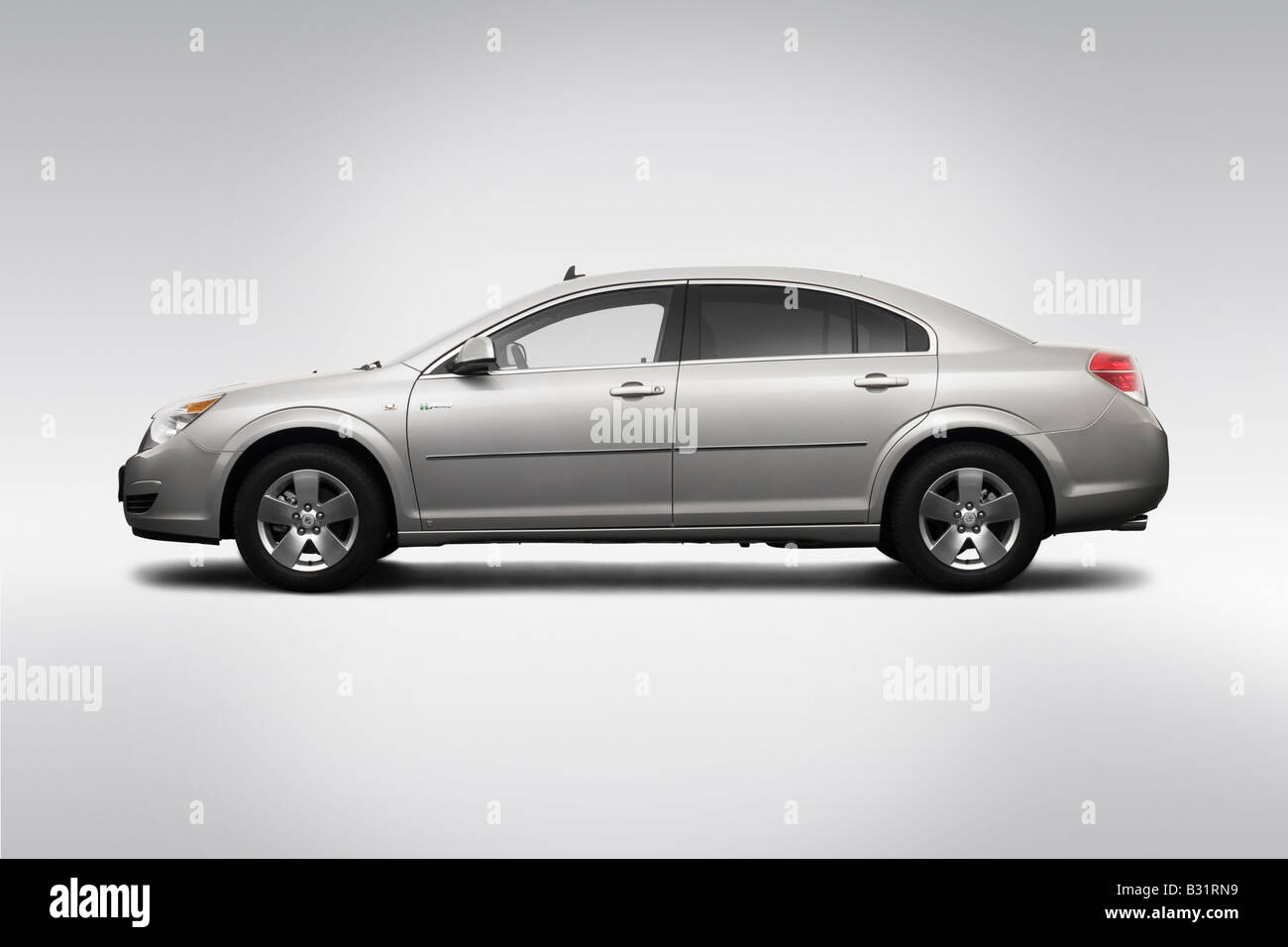2008 Saturn Aura Green Line in Silver - Drivers Side Profile Stock Photo -  Alamy