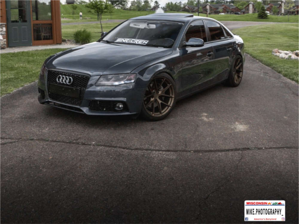 2011 Audi A4 Quattro with 19x9.5 35 Aodhan Aff7 and 255/35R19 Toyo Tires  Extensa Hp Ii and Coilovers | Custom Offsets