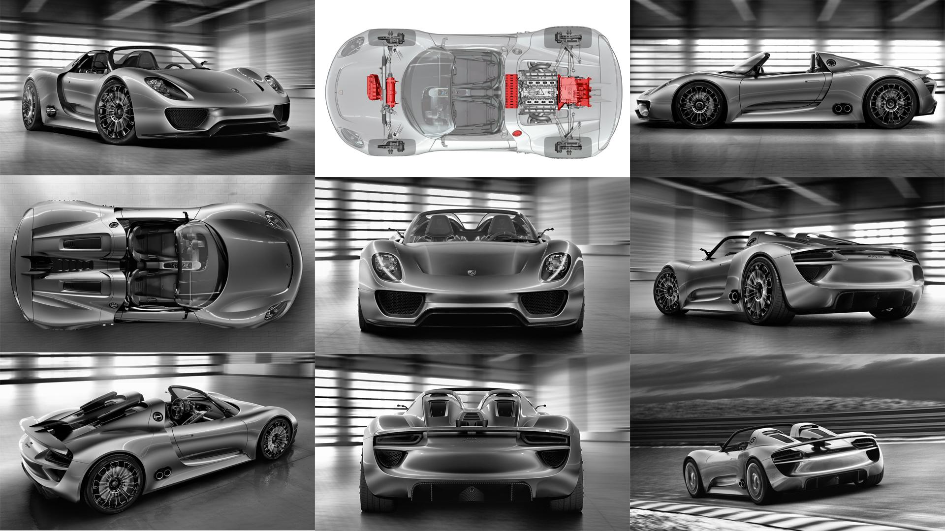 Porsche's stunning 918 Spyder Hybrid Concept - 500bhp V8 + 215 bhp electric