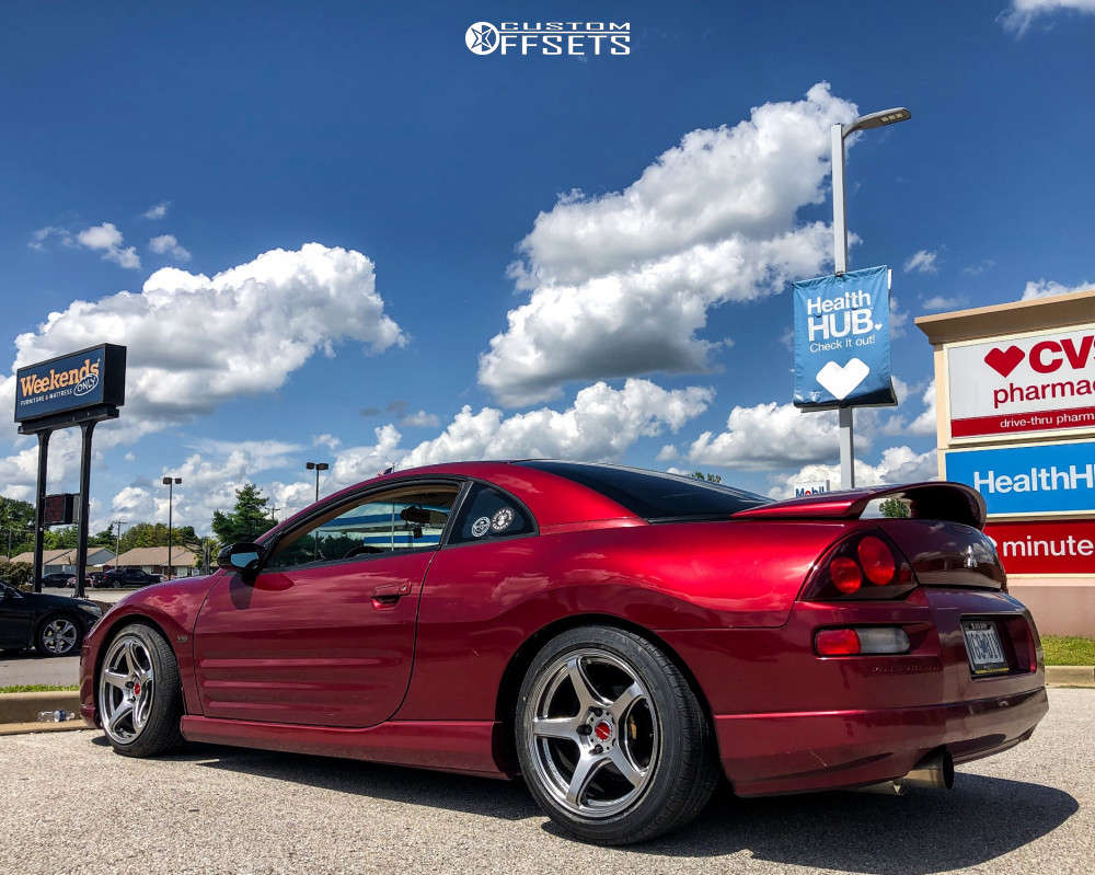 2002 Mitsubishi Eclipse with 17x9 22 Work Emotion T5r and 215/45R17  Westlake Sa-07 and Coilovers | Custom Offsets