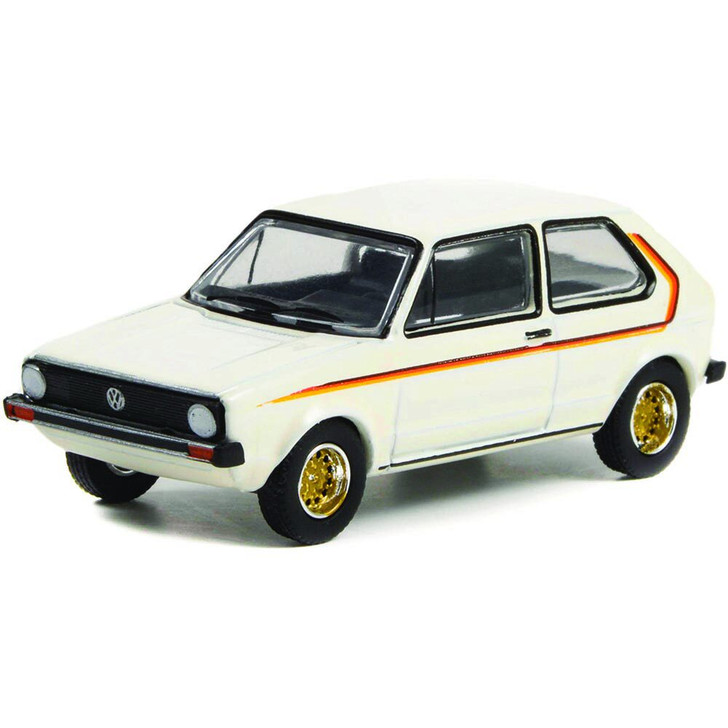 1975 Volkswagen Rabbit - Pastel White with Custom Stripes 1:64 Scale  Diecast Model by Greenlight | Fairfield Collectibles