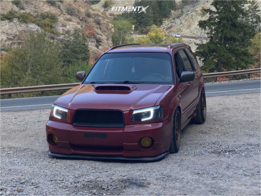 2005 Subaru Forester XT Premium with 18x9.5 Enkei Rpf1 and Pirelli 235x40  on Coilovers | 1676965 | Fitment Industries