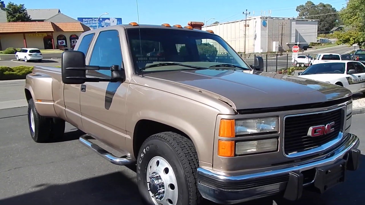 1997 GMC C3500 Dually 6 5L Turbo Diesel video overview and walk around. -  YouTube