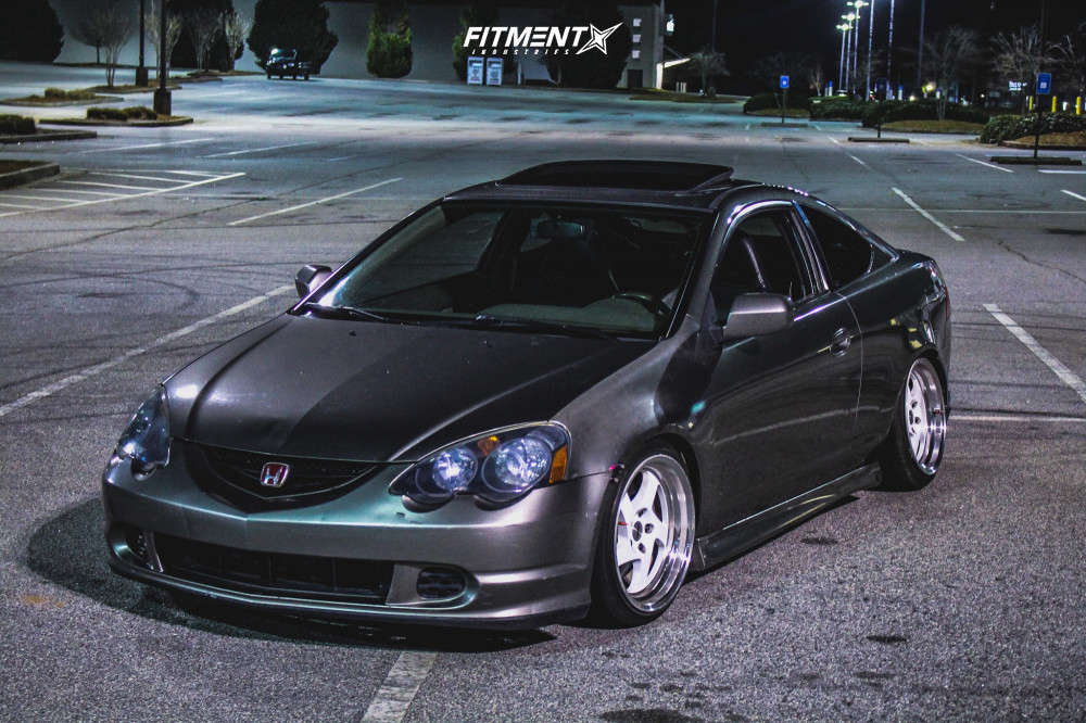 2002 Acura RSX Type-S with 17x9 Whistler Kr1 and Ironman 205x40 on Lowering  Springs | 996415 | Fitment Industries