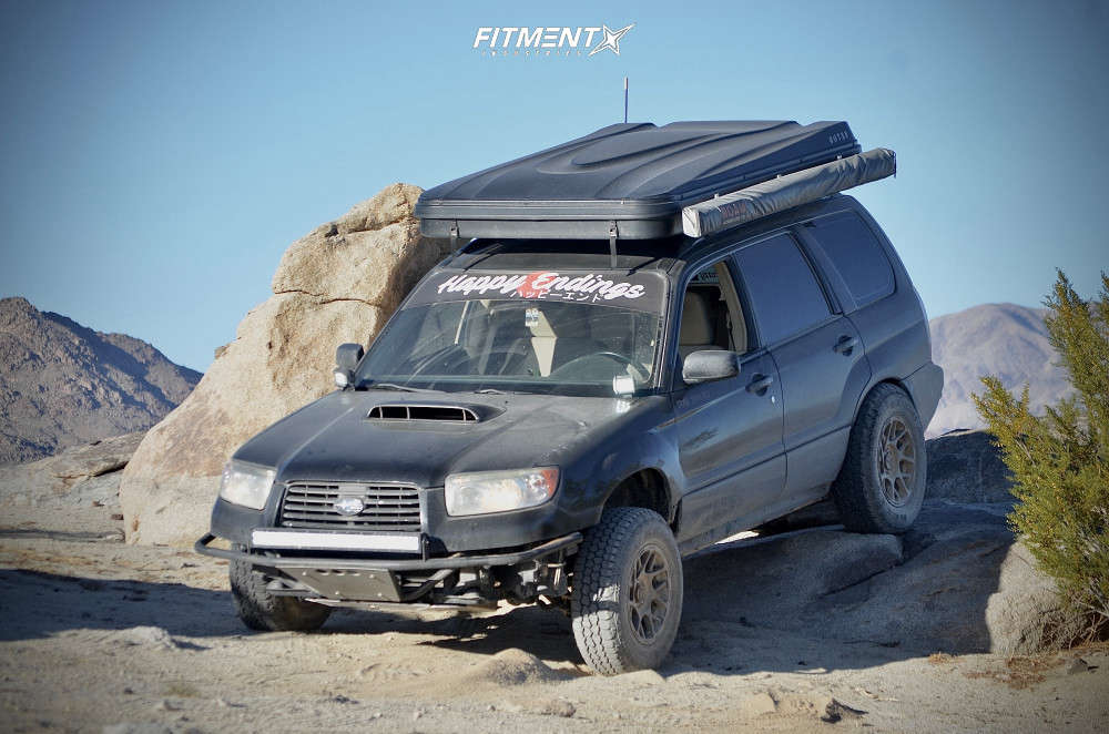 2006 Subaru Forester X with 15x7 KMC Km708 and Kelly 225x75 on Suspension  Lift 2.5" | 1968648 | Fitment Industries
