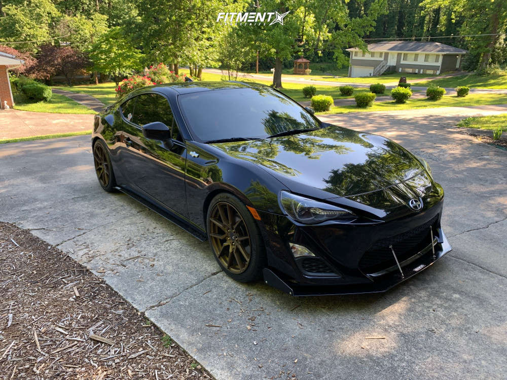2015 Scion FR-S Base with 18x8.5 Option Lab R716 and Bridgestone 235x40 on  Lowering Springs | 1065909 | Fitment Industries