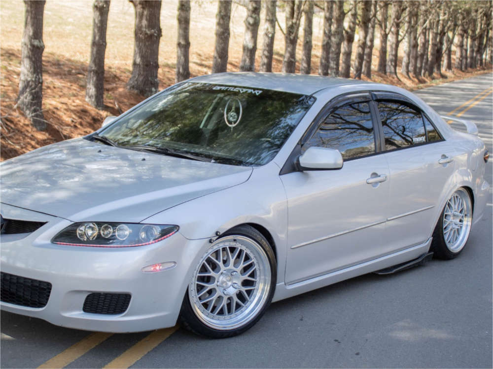 2007 Mazda 6 with 18x8.5 35 Aodhan AH02 and 215/40R18 Federal SS595 and  Coilovers | Custom Offsets