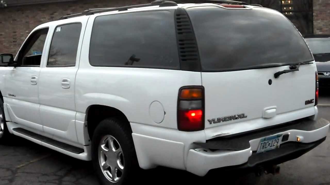 2002 GMC Yukon XL Denali, All wheel Drive, 6.0 liter V8, leather quads,  DVD, warranty!!! - YouTube