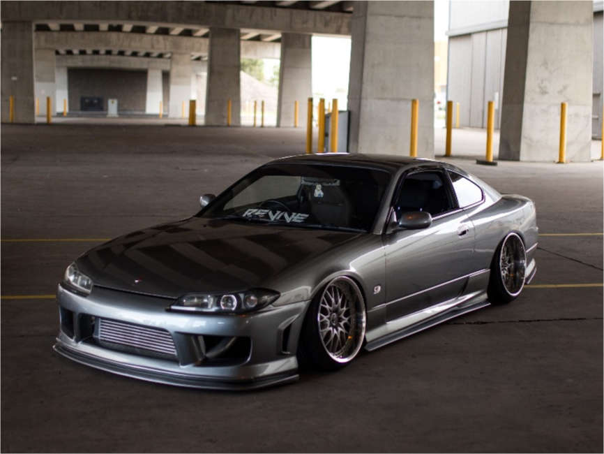 2002 Nissan 200SX with 18x9.5 6 Work Rezax Ii and 215/35R18 WinRun and Air  Suspension | Custom Offsets