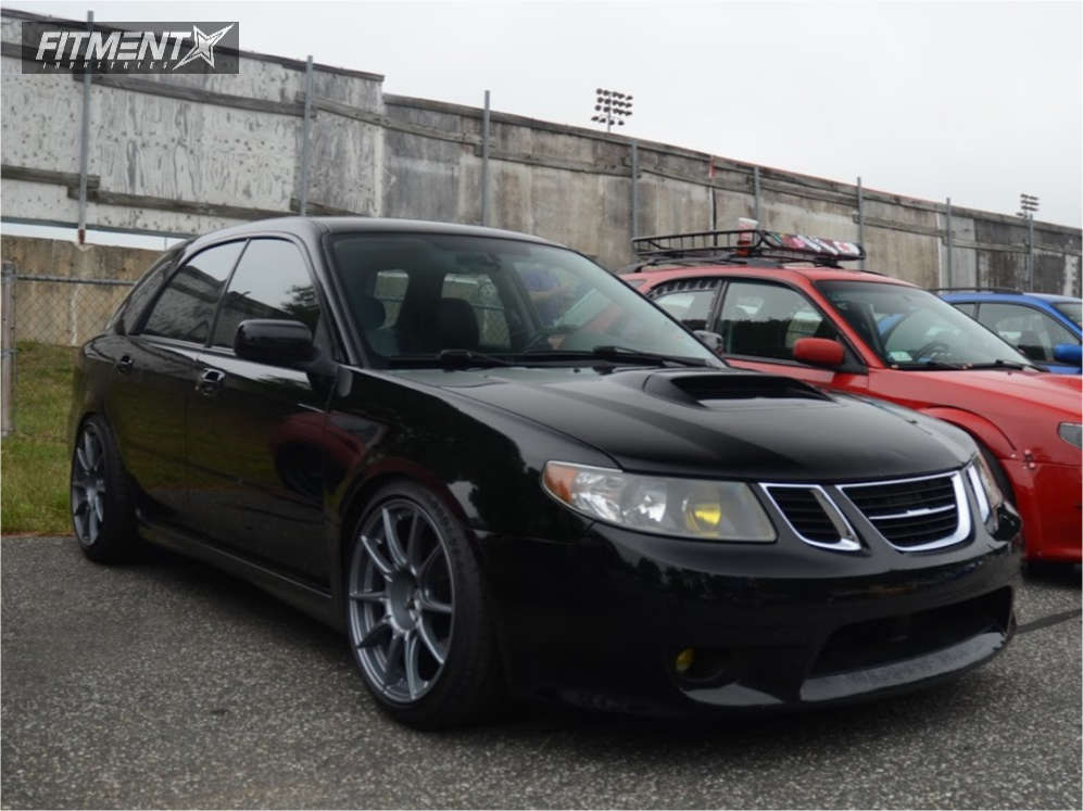 2005 Saab 9-2X with 18x9.5 SSR Gtx01 and Goodyear 235x40 on Coilovers |  436321 | Fitment Industries