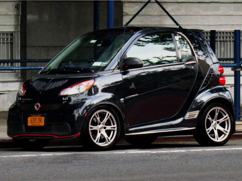2014 Smart Fortwo with 16x6 32 Team Dynamics Smartie and 205/45R16 Accelera  Phi R and Stock | Custom Offsets
