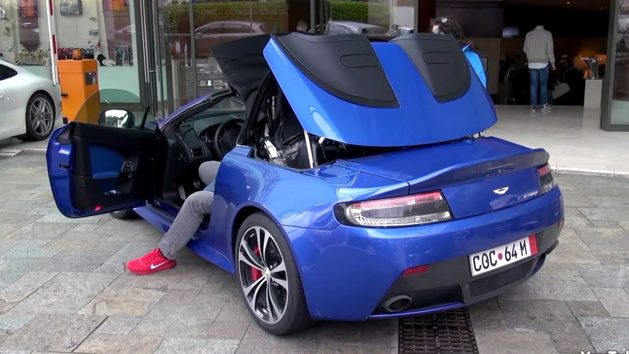 2013 Aston Martin V12 Vantage Roadster - Start up sound + drive by! -  YouTube