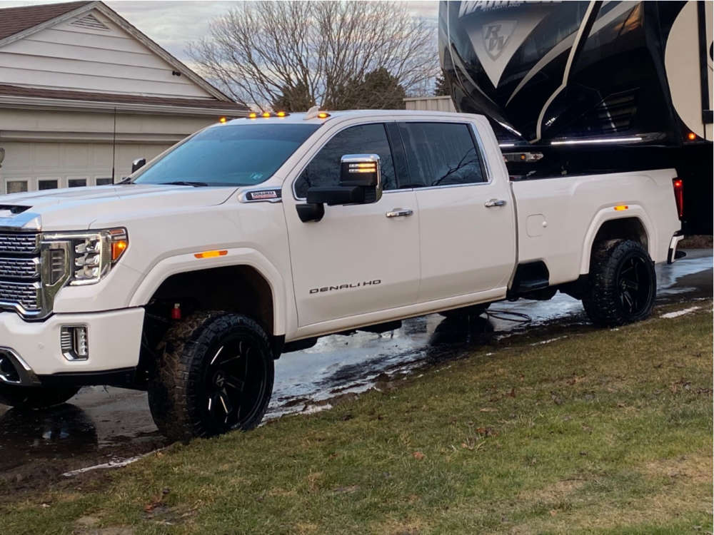2020 GMC Sierra 3500 HD with 20x12 -51 ARKON OFF-ROAD Lincoln and  33/12.5R20 Nitto Ridge Grappler and Leveling Kit | Custom Offsets