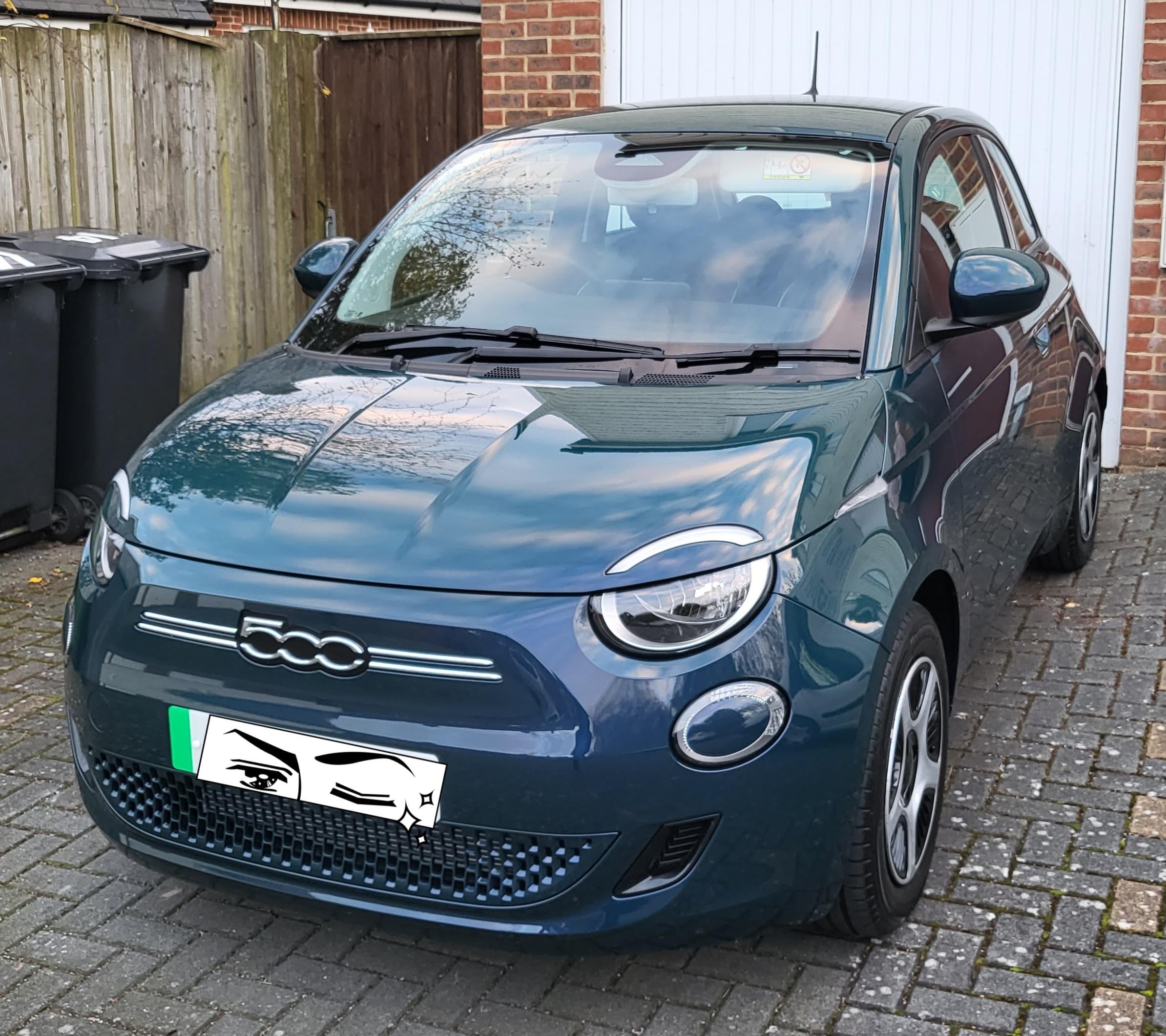 Picked up first EV, Fiat 500e. So fun to drive, cheap to fill up and love  the colour (UK) : r/electricvehicles
