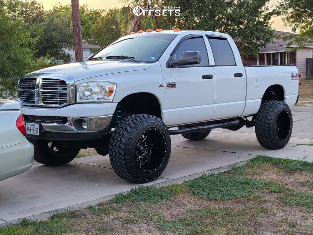 2008 Dodge Ram 2500 with 22x14 -76 Fuel Maverick and 37/13.5R22 Nitto Terra  Grappler G2 and Suspension Lift 6" | Custom Offsets