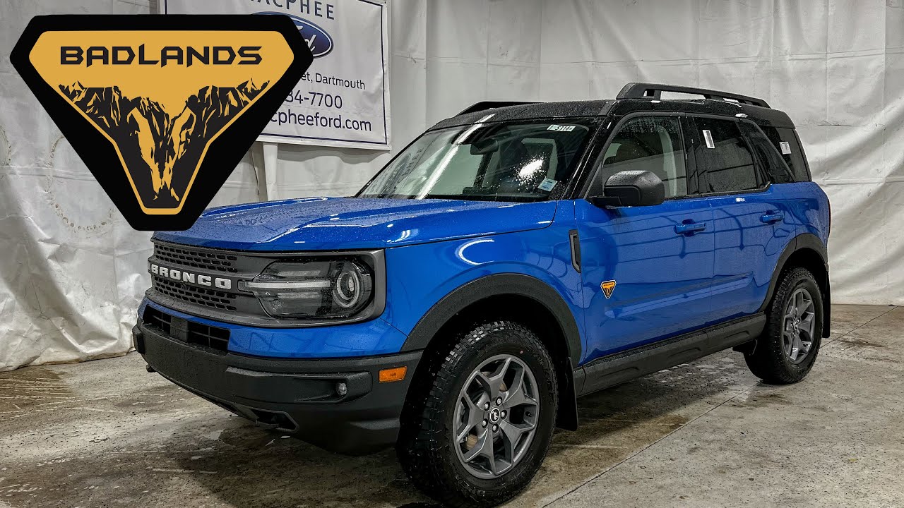 Velocity Blue 2022 Ford Bronco Sport BADLANDS Review - MacPhee Ford -  YouTube
