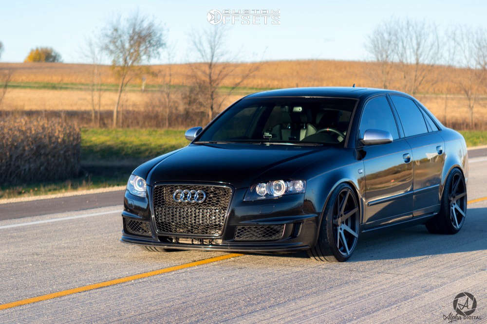 2008 Audi S4 with 19x9.5 33 Rohana Rc7 and 235/35R19 Michelin Pilot Super  Sport and Lowering Springs | Custom Offsets