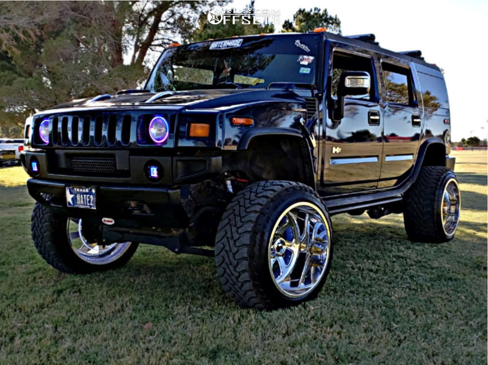 2007 HUMMER H2 with 24x16 -101 Fuel Forged Ff12 and 37/13.5R24 Toyo Tires  Open Country M/T and Suspension Lift 4.5" | Custom Offsets
